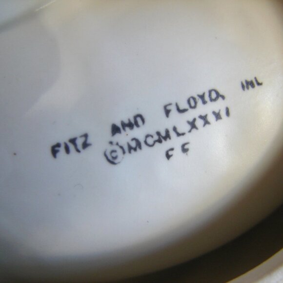 Vtg Fitz & Floyd Intertwined Swans Divided Candy/Nut/Trinket Dish / Basket, 1981 - Picture 6 of 6